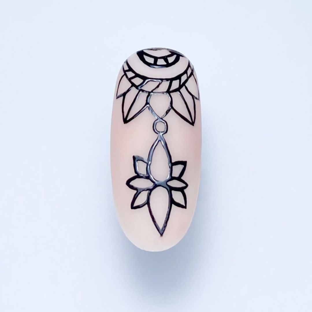 Wiosenny french i geometryczne wzory Step 02