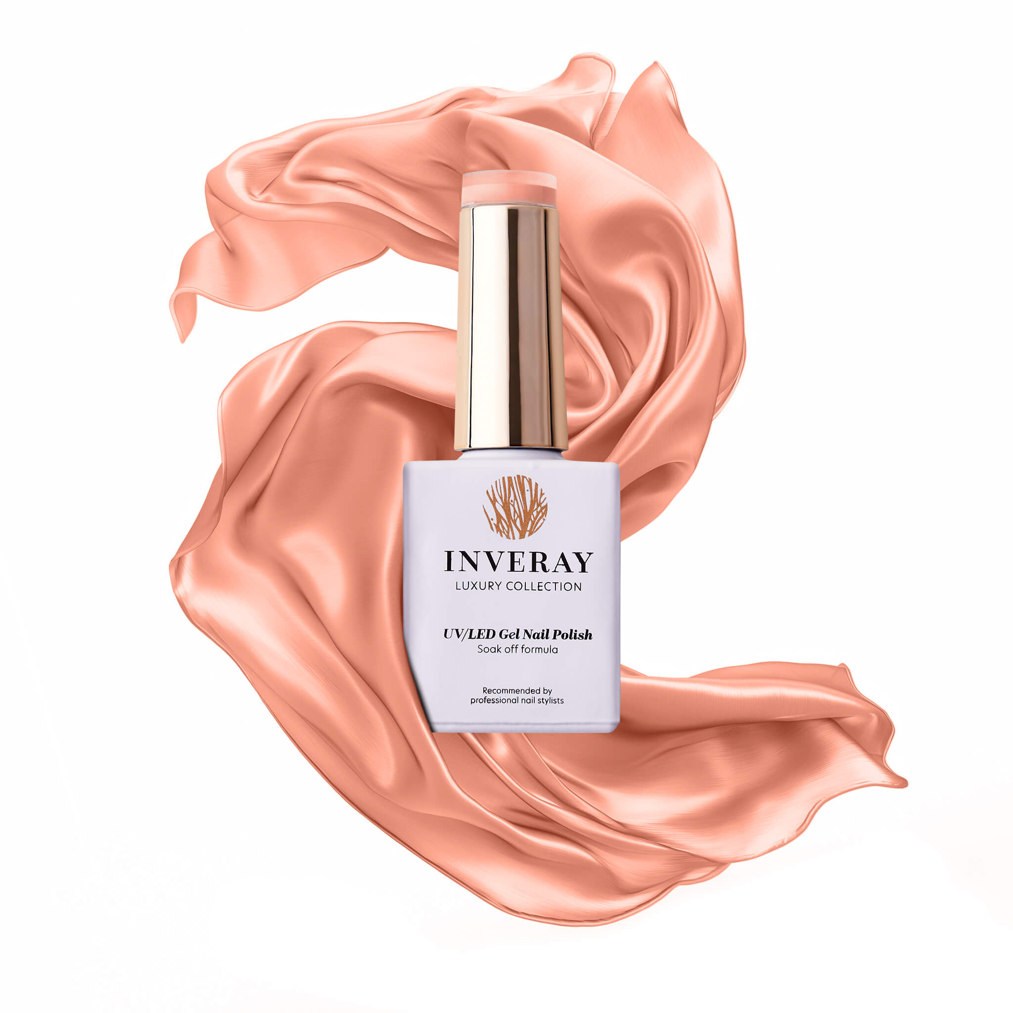 Lakier hybrydowy No. 055 - w odcieniu rozbielonego pomarańczu - główny widok produktu