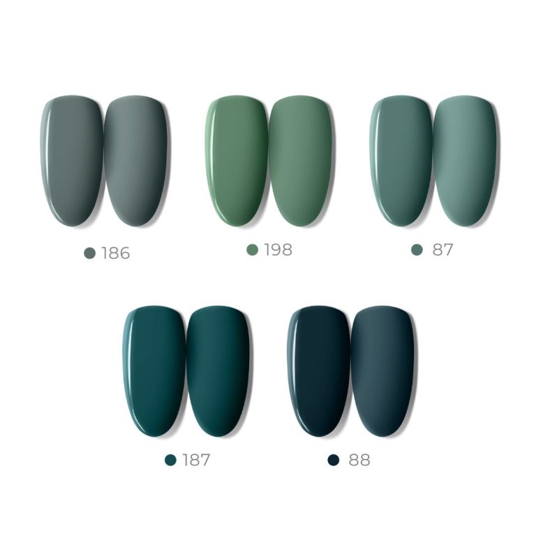 Lakiery hybrydowe odcienie zielonego